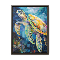 Thumbnail for Gliding Turtle Canvas Wall Art with Frame