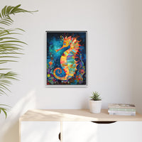 Thumbnail for Coral Carnival Seahorse Canvas Wall Art with Frame