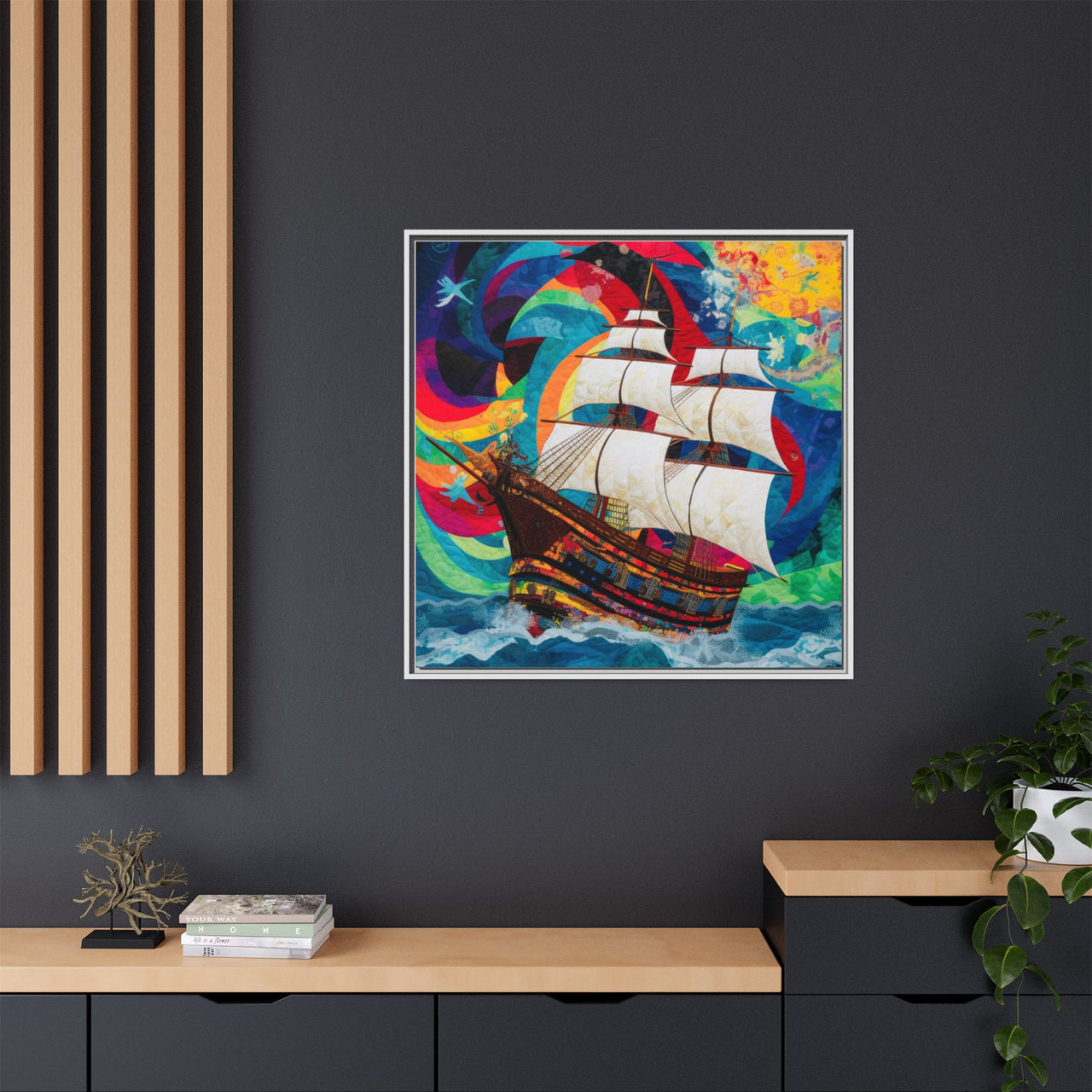 Sails of Change Canvas Wall Art with Frame