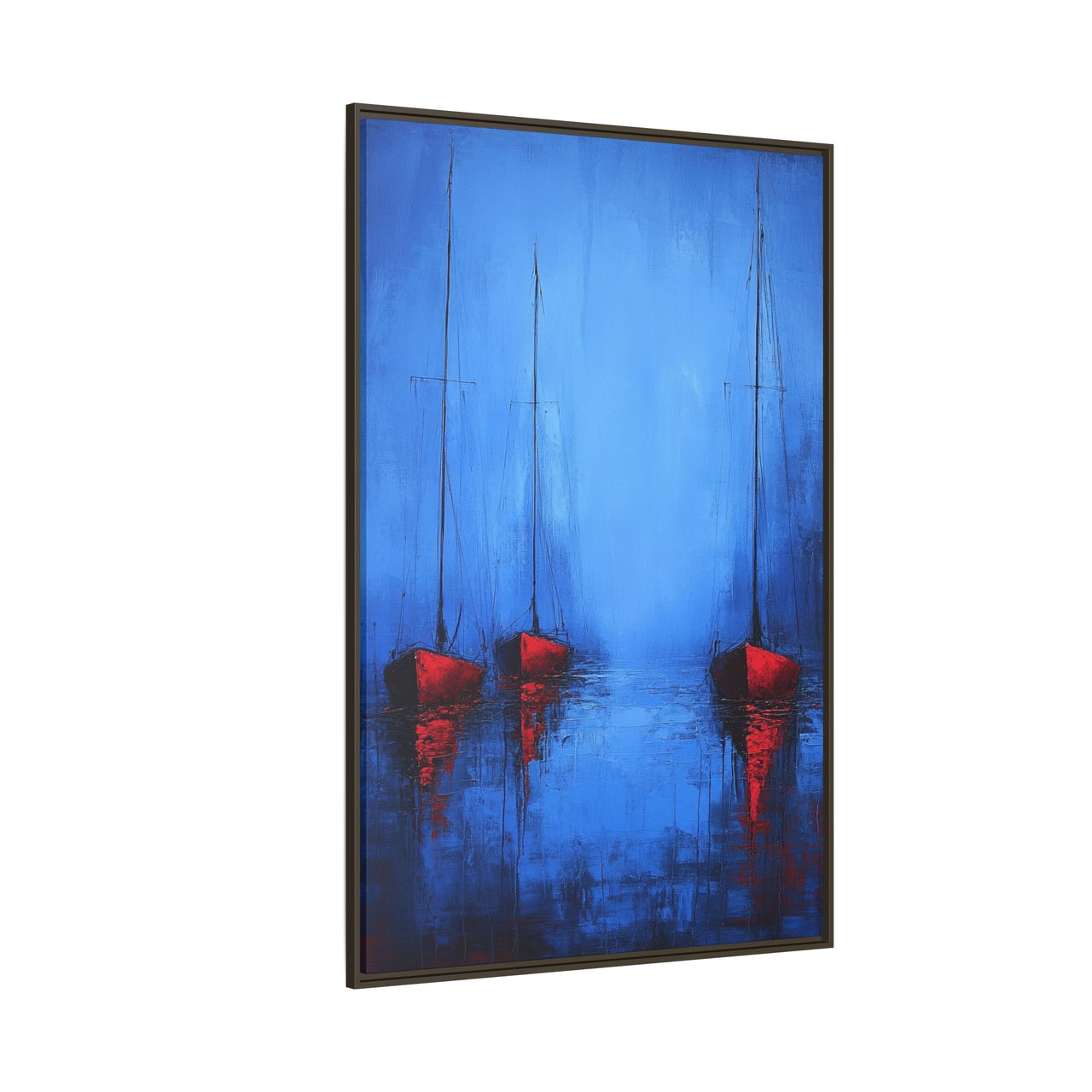 Nocturne at Sea Matte Canvas Wall Art with Frame