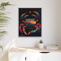 Thumbnail for Neon Tide Crab Canvas Wall Art with Frame