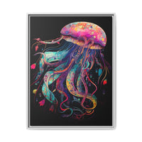 Thumbnail for Celestial Drifter Jellyfish Canvas Wall Art with Frame