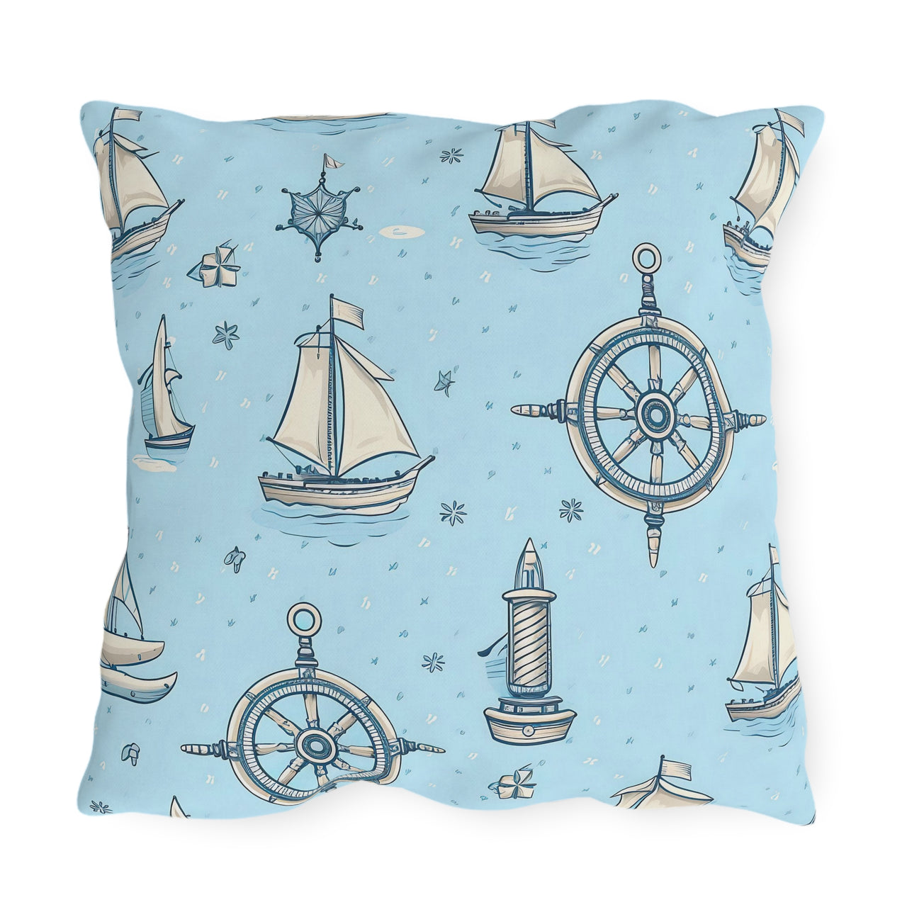 Nautical Notes Outdoor Throw Pillow