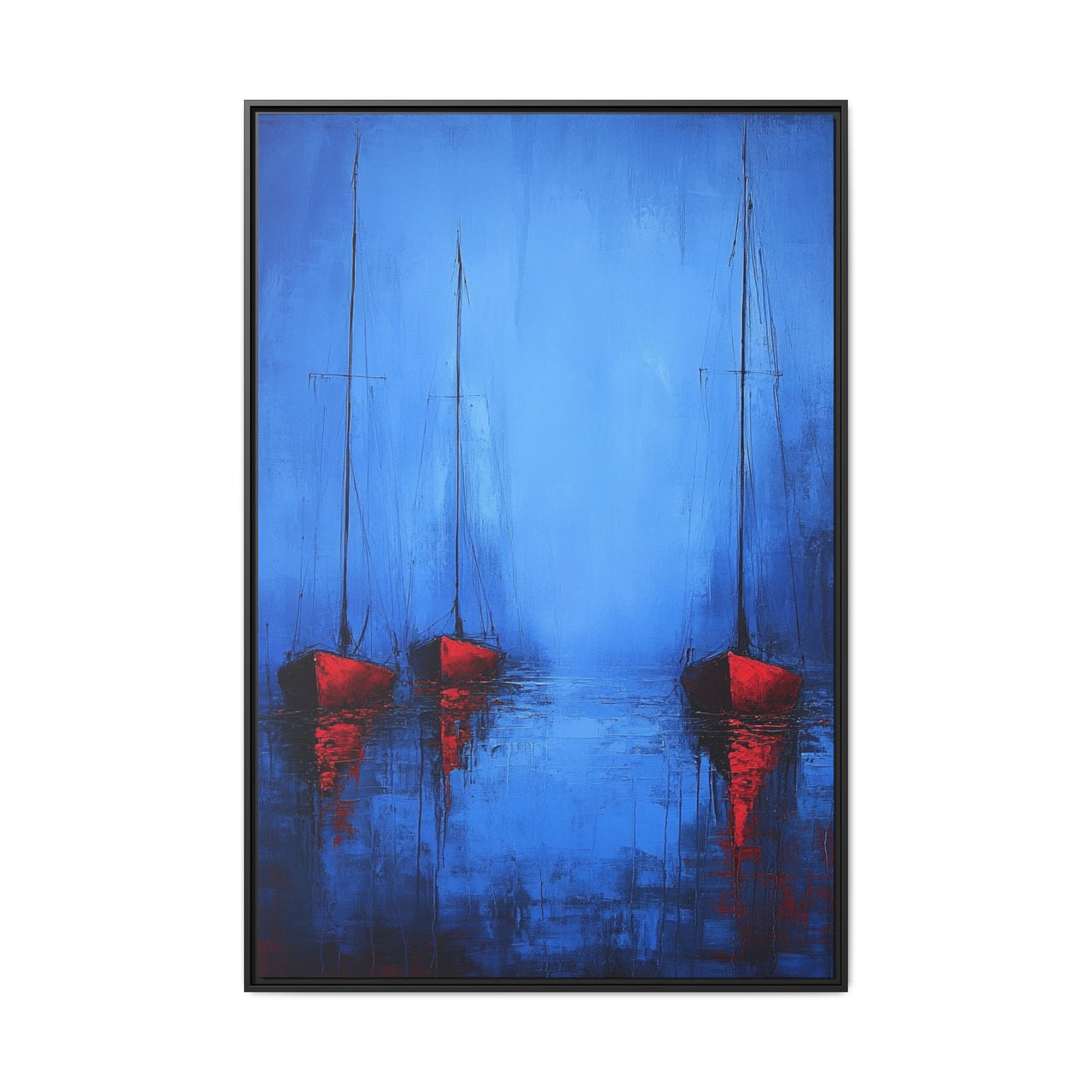 Nocturne at Sea Matte Canvas Wall Art with Frame