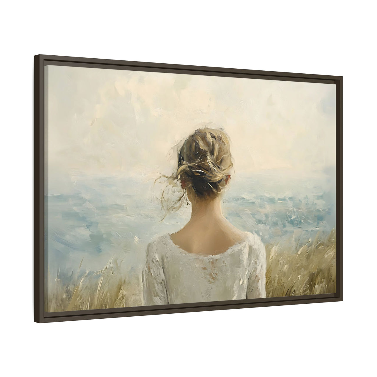Where the Sky Meets Her Canvas Wall Art with Frame