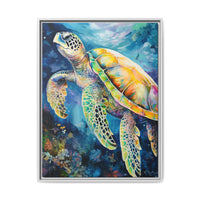 Thumbnail for Gliding Turtle Canvas Wall Art with Frame