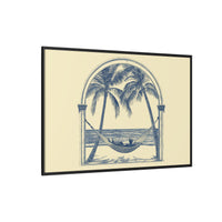Thumbnail for Palm Retreat Hammock Canvas Wall Art with Frame