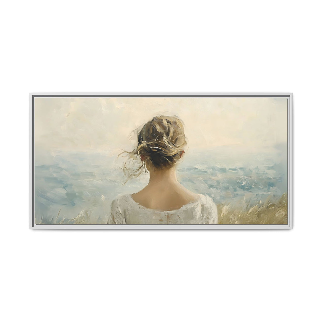 Where the Sky Meets Her Canvas Wall Art with Frame