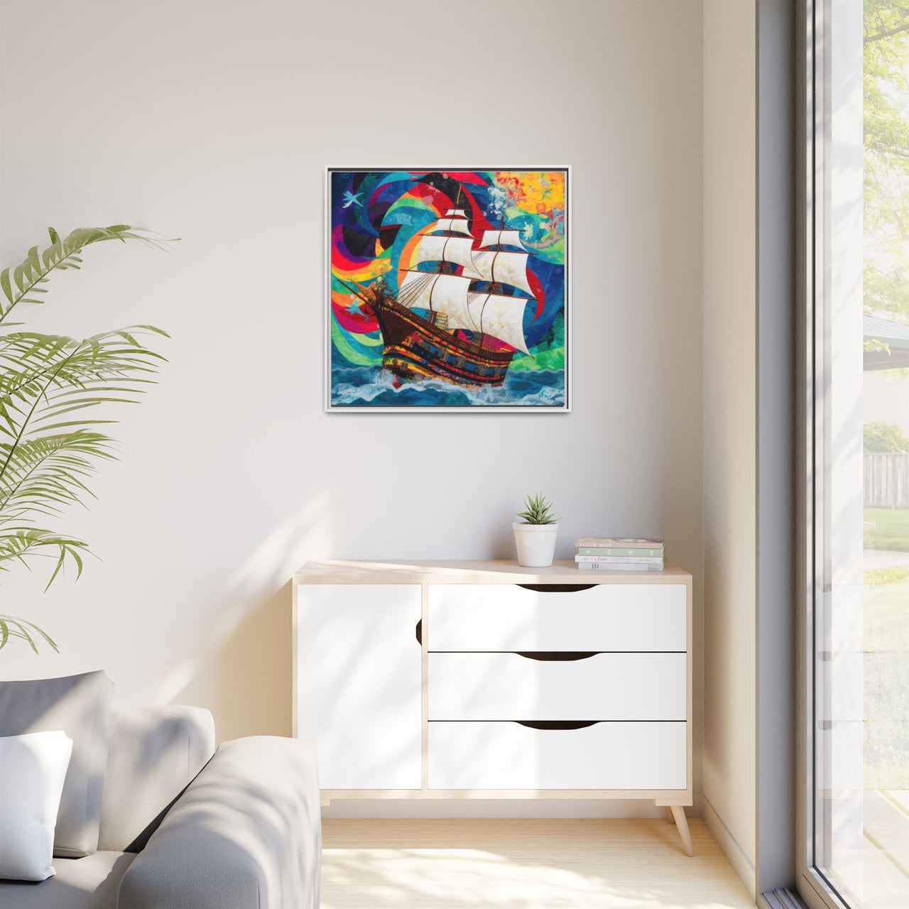 Sails of Change Canvas Wall Art with Frame