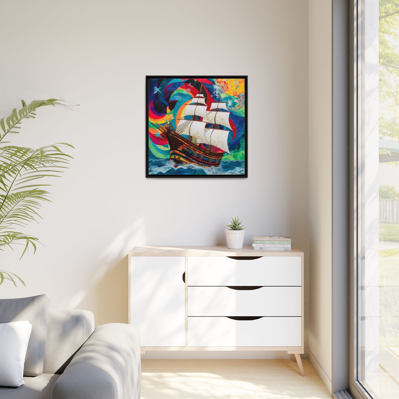 Sails of Change Canvas Wall Art with Frame