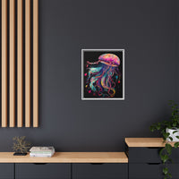 Thumbnail for Celestial Drifter Jellyfish Canvas Wall Art with Frame