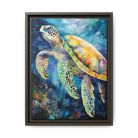 Thumbnail for Gliding Turtle Canvas Wall Art with Frame