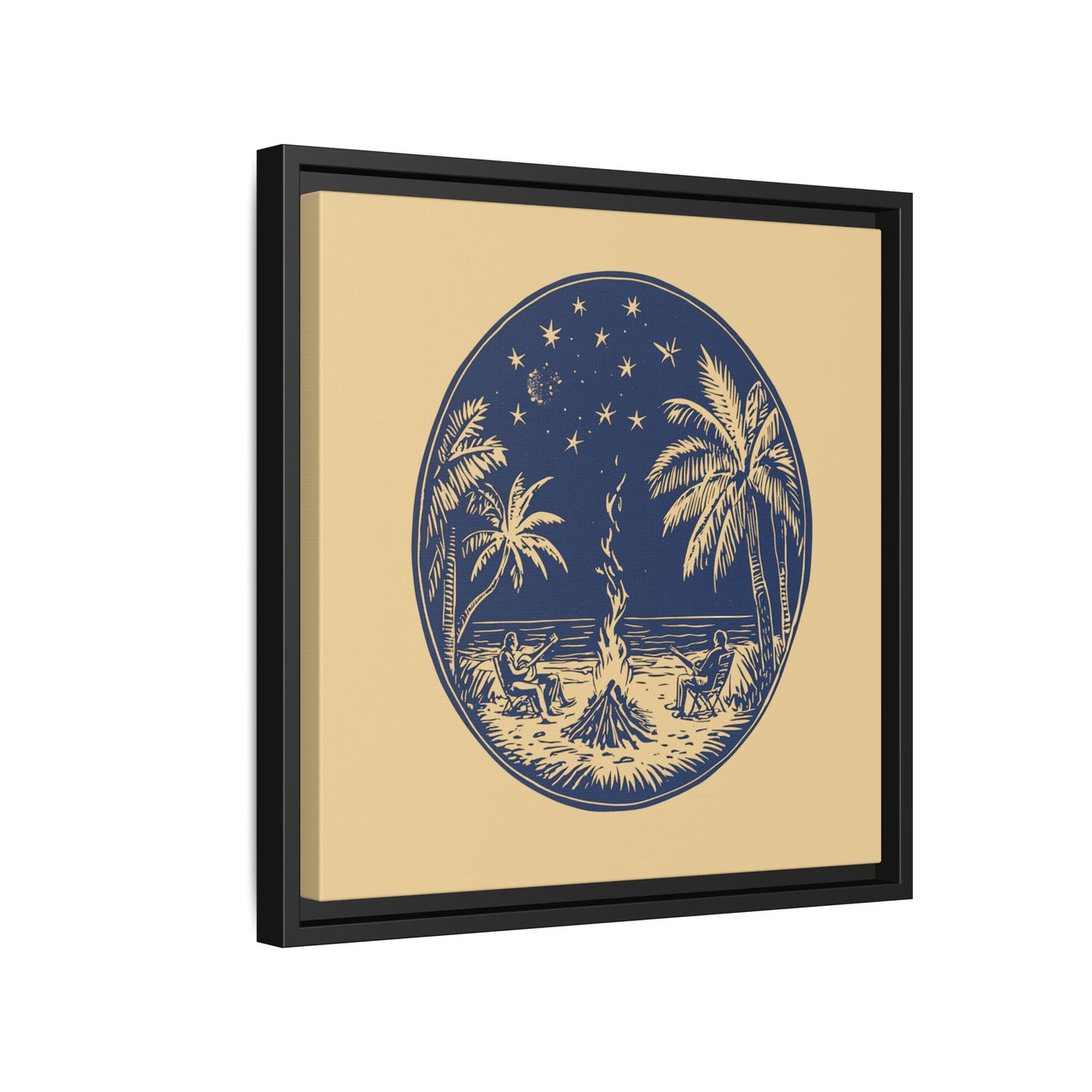 Beachfire Nights Canvas Wall Art with Frame