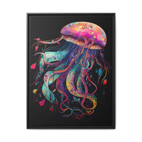 Thumbnail for Celestial Drifter Jellyfish Canvas Wall Art with Frame