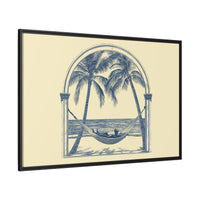 Thumbnail for Palm Retreat Hammock Canvas Wall Art with Frame