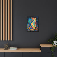 Thumbnail for Coral Carnival Seahorse Canvas Wall Art with Frame