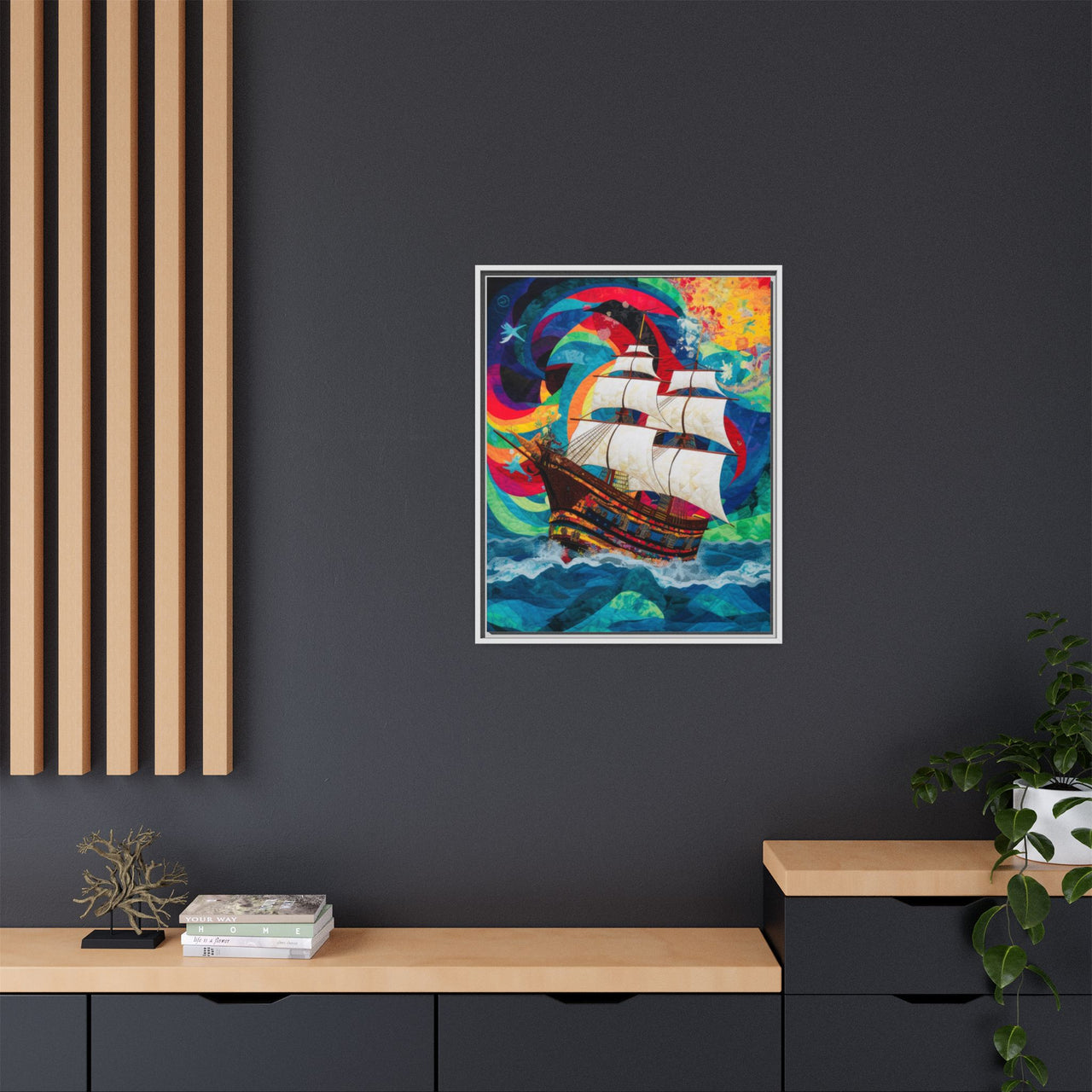 Sails of Change Canvas Wall Art with Frame