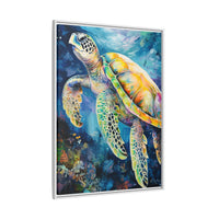 Thumbnail for Gliding Turtle Canvas Wall Art with Frame