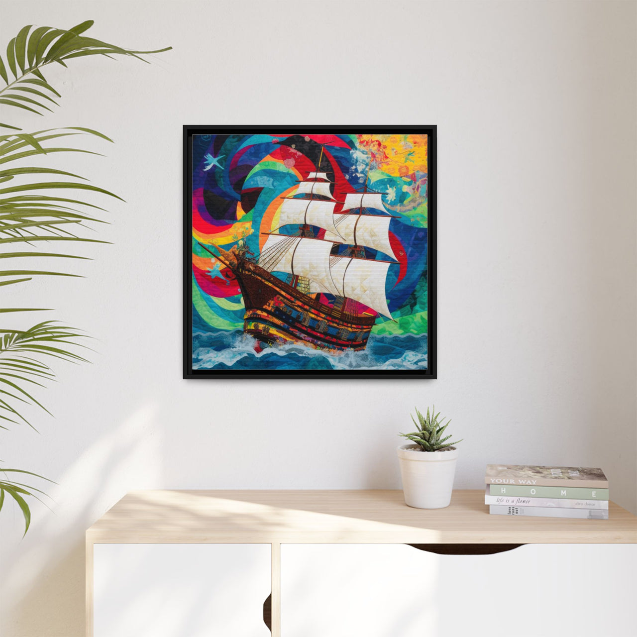 Sails of Change Canvas Wall Art with Frame