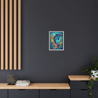 Thumbnail for Ocean Bloom Dolphin Canvas Wall Art with Frame