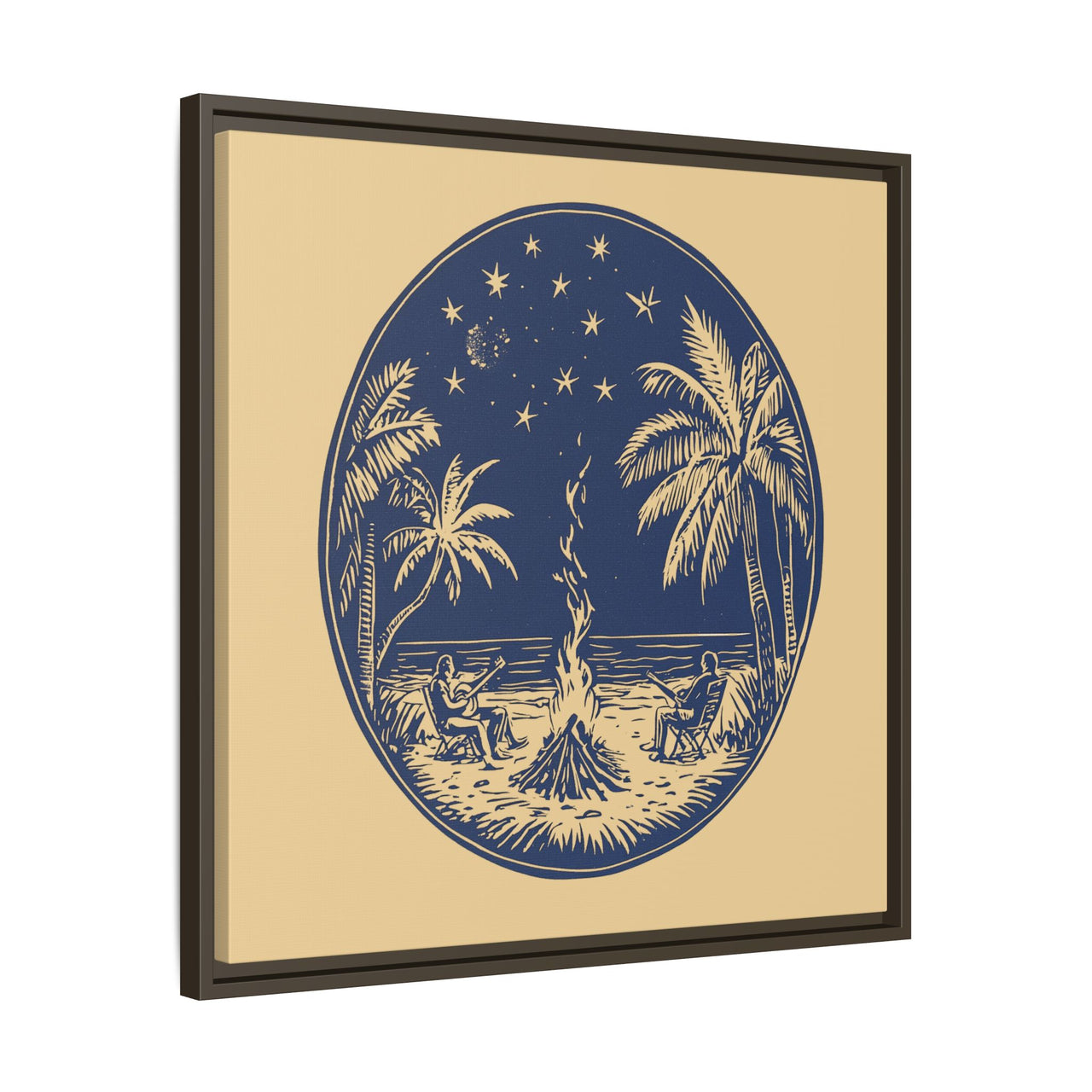 Beachfire Nights Canvas Wall Art with Frame