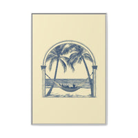 Thumbnail for Palm Retreat Hammock Canvas Wall Art with Frame