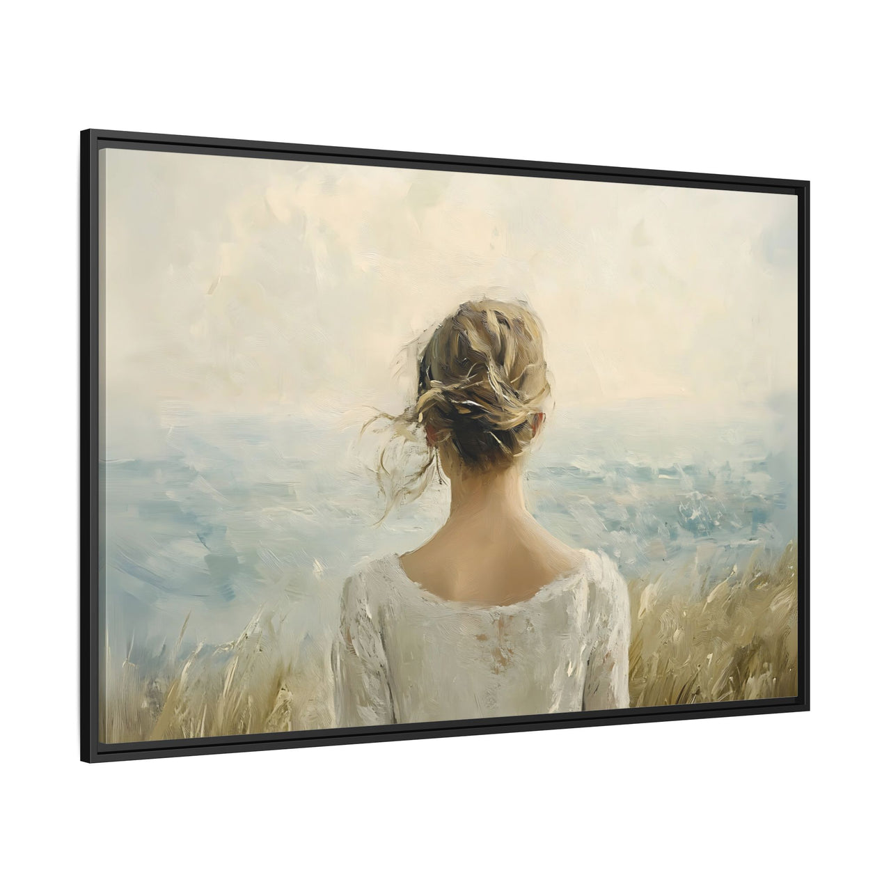 Where the Sky Meets Her Canvas Wall Art with Frame