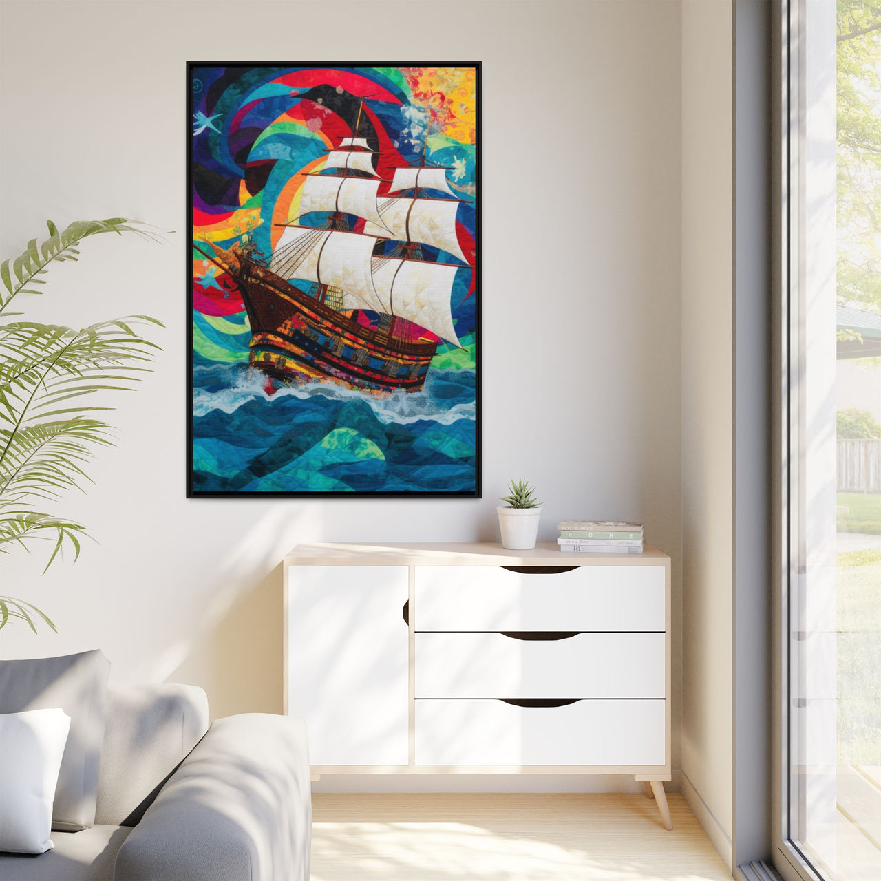 Sails of Change Canvas Wall Art with Frame
