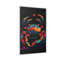 Thumbnail for Neon Tide Crab Canvas Wall Art with Frame