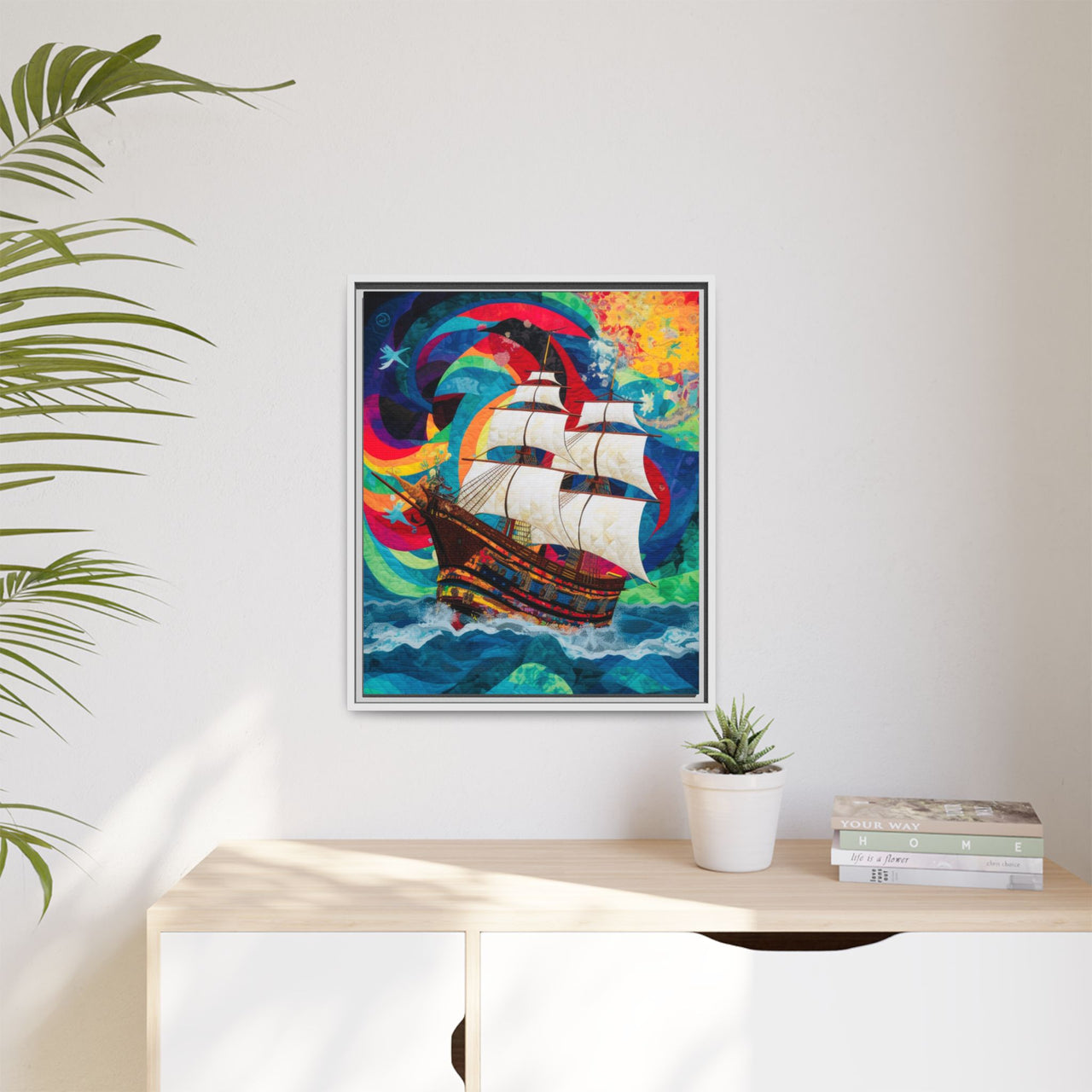 Sails of Change Canvas Wall Art with Frame