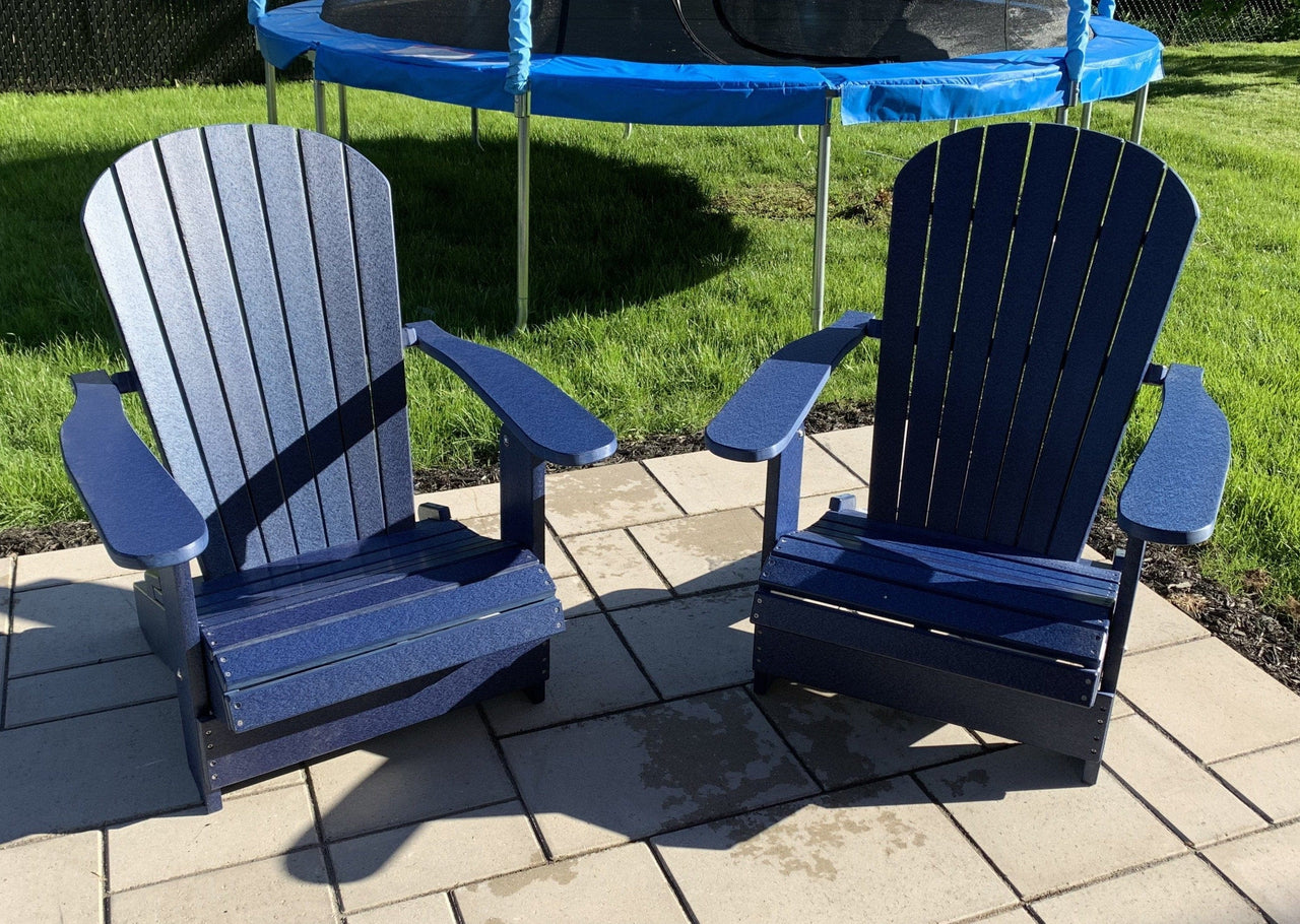 Poly-Luxe Recycled Plastic Folding Royal Adirondack Chair (Large)