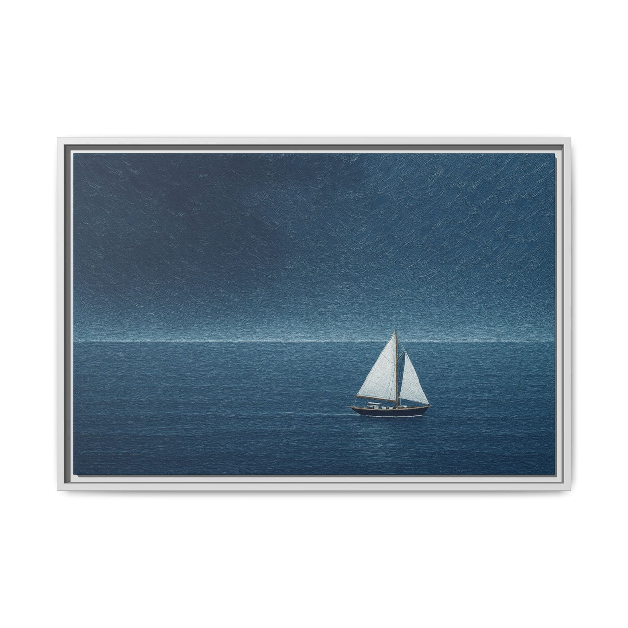 Sail Into Stillness Canvas Wall Art with Frame
