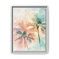Thumbnail for Palm Glow Canvas Wall Art with Frame