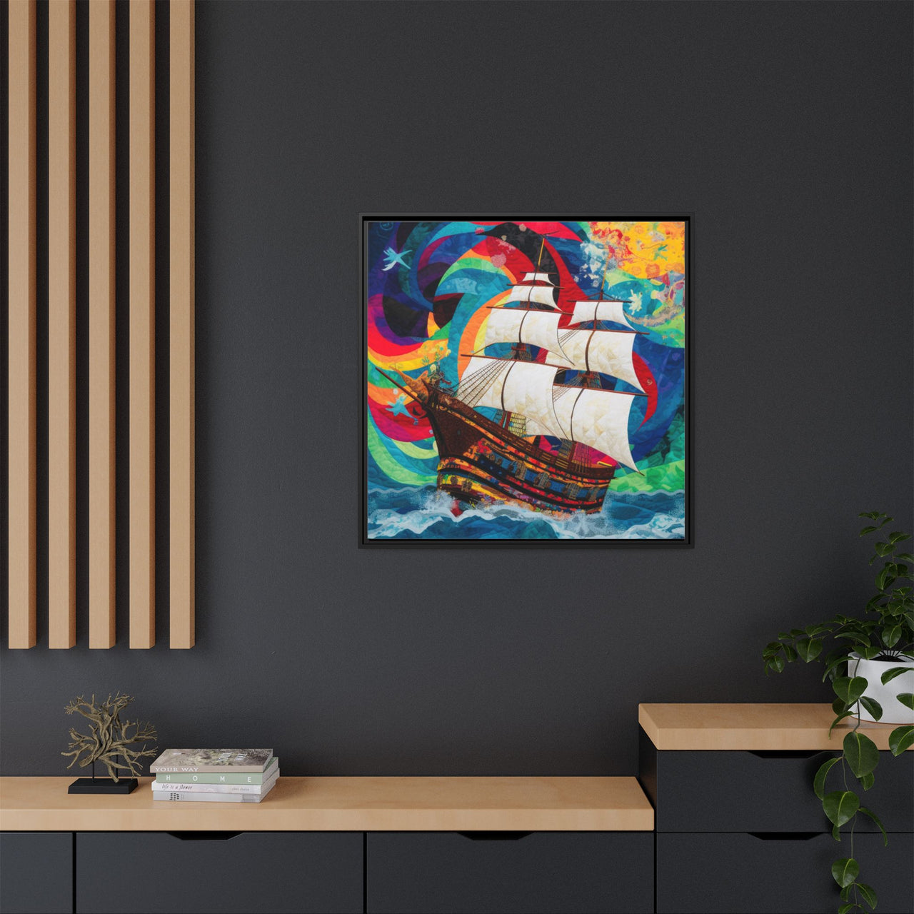 Sails of Change Canvas Wall Art with Frame