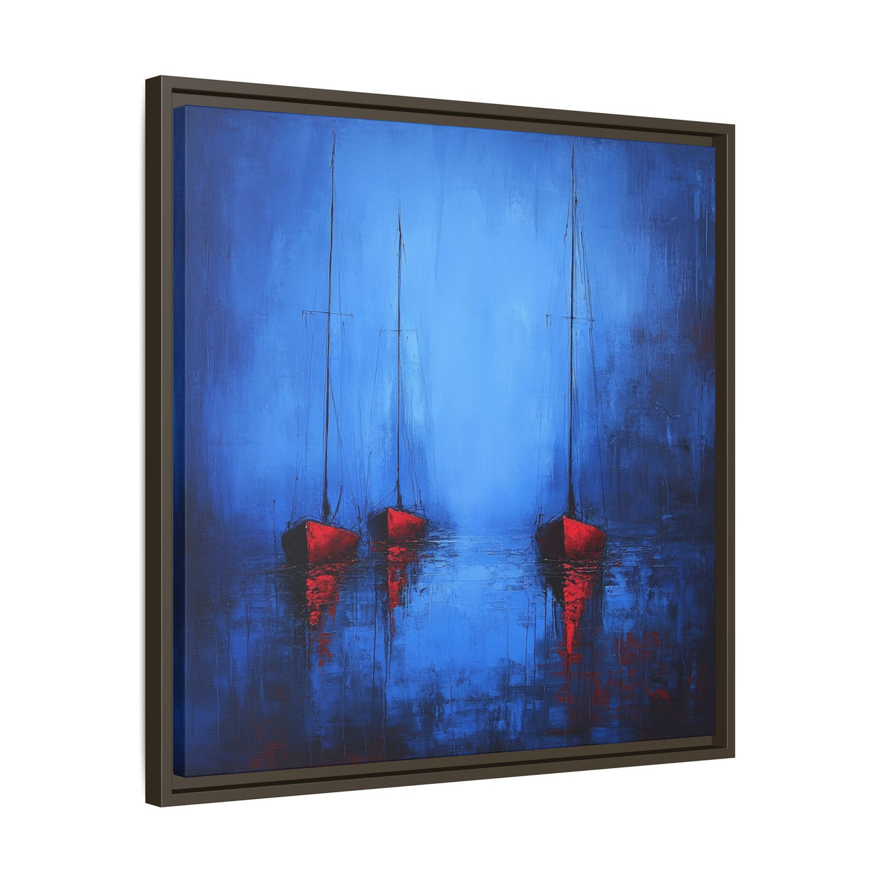 Nocturne at Sea Matte Canvas Wall Art with Frame