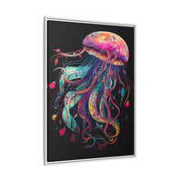 Thumbnail for Celestial Drifter Jellyfish Canvas Wall Art with Frame