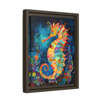 Thumbnail for Coral Carnival Seahorse Canvas Wall Art with Frame