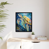 Thumbnail for Gliding Turtle Canvas Wall Art with Frame