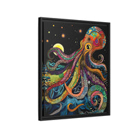 Thumbnail for Midnight Depths Octopus Canvas Wall Art with Frame