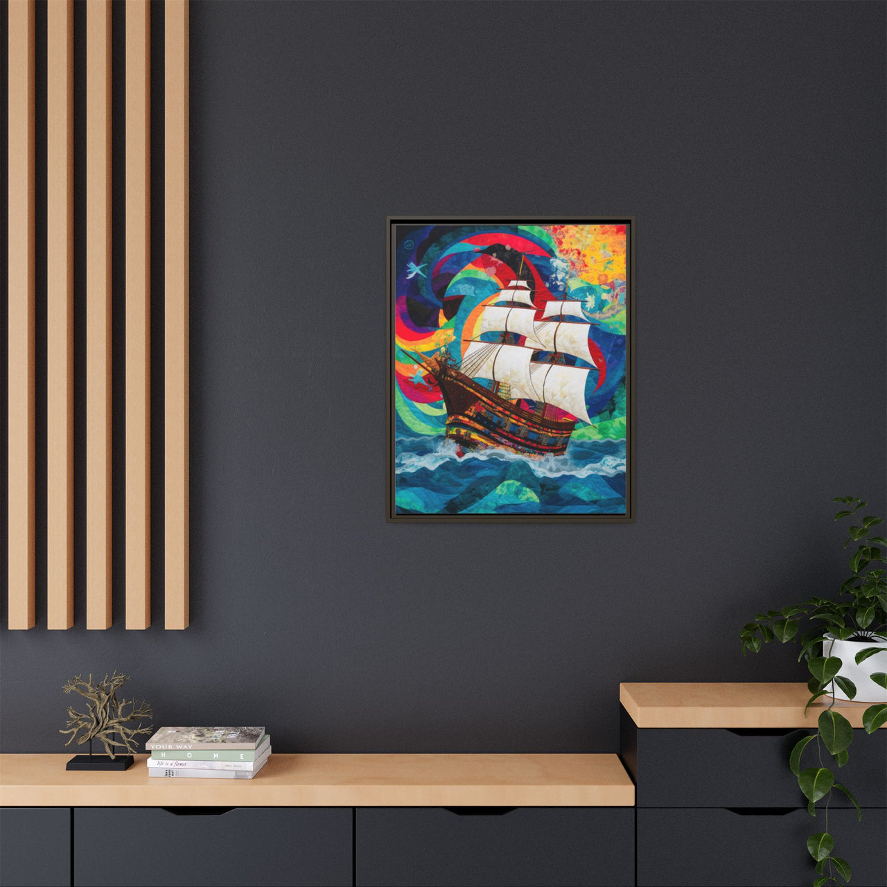 Sails of Change Canvas Wall Art with Frame