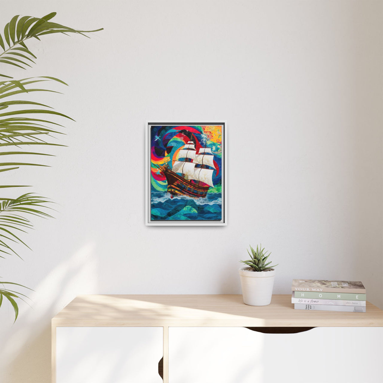 Sails of Change Canvas Wall Art with Frame