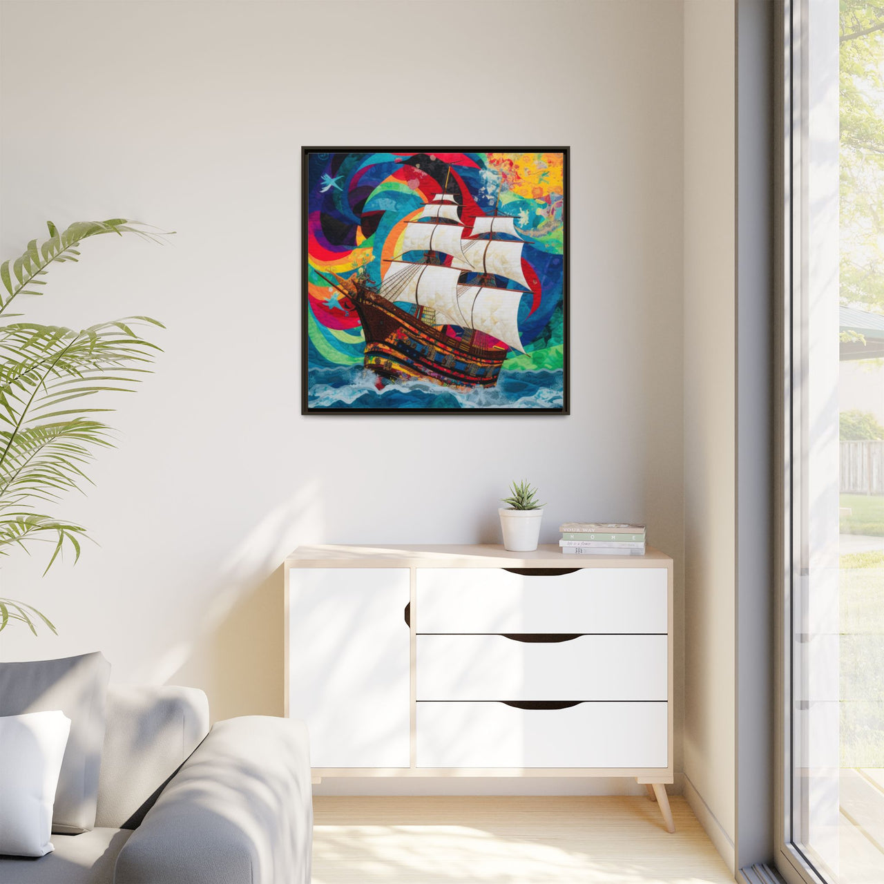 Sails of Change Canvas Wall Art with Frame