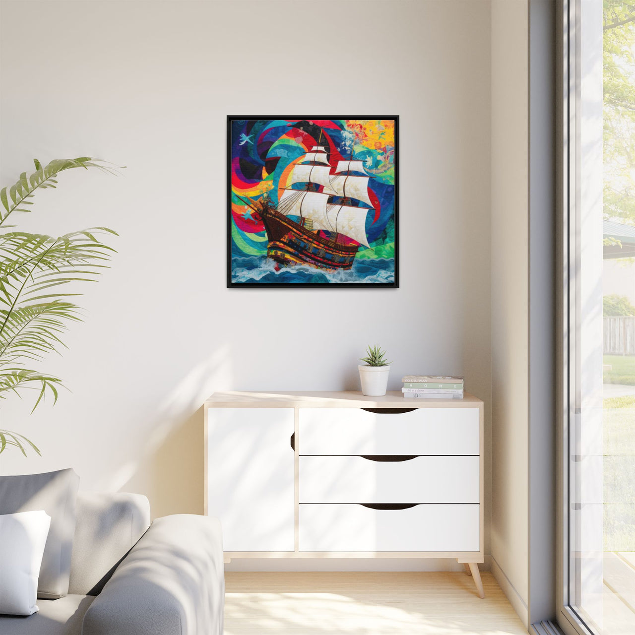 Sails of Change Canvas Wall Art with Frame