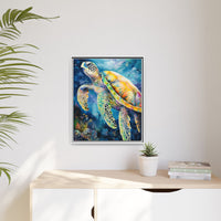 Thumbnail for Gliding Turtle Canvas Wall Art with Frame