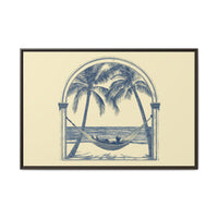Thumbnail for Palm Retreat Hammock Canvas Wall Art with Frame