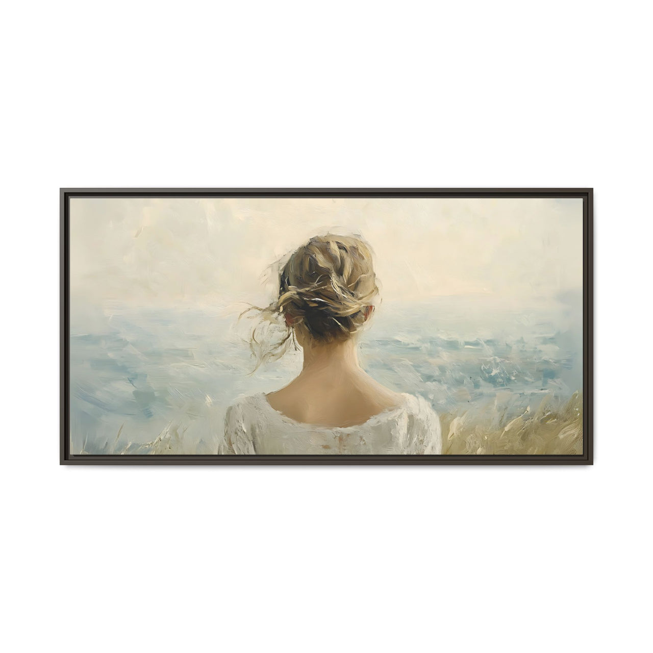 Where the Sky Meets Her Canvas Wall Art with Frame