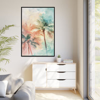 Thumbnail for Palm Glow Canvas Wall Art with Frame