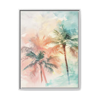 Thumbnail for Palm Glow Canvas Wall Art with Frame