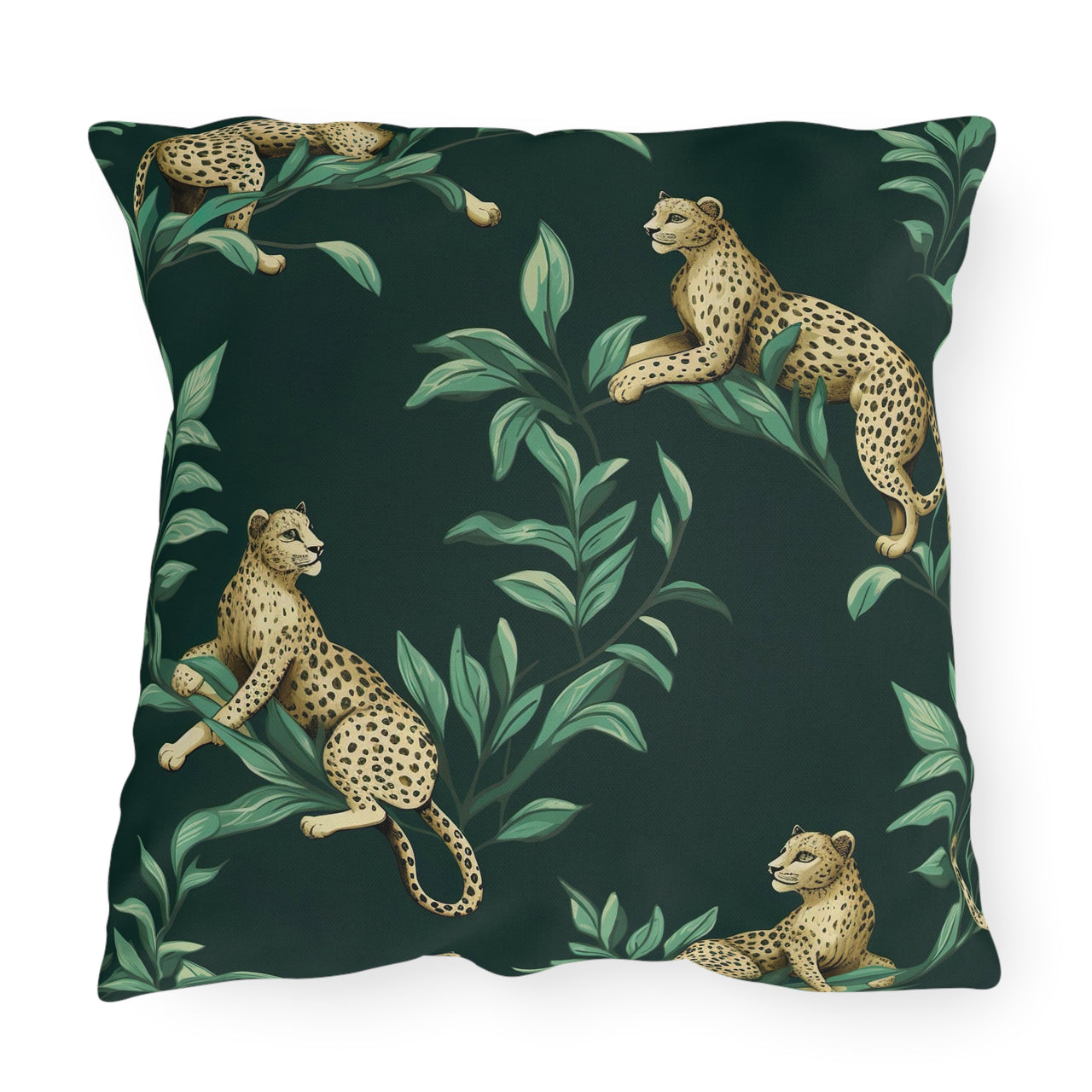 Chilling Leopards Outdoor Throw Pillow