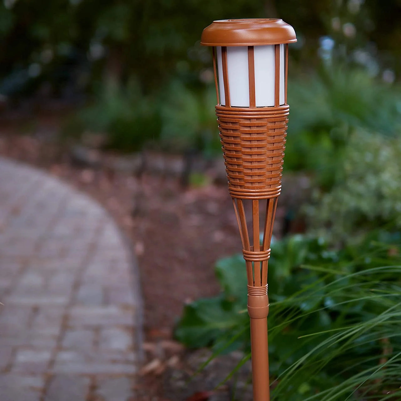 Solar Flickering LED Island Torches – 4-Pack